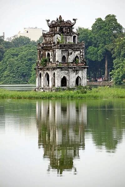 The Turtle Tower in Hoan Kiem Lake in Hanoi, Vietnam