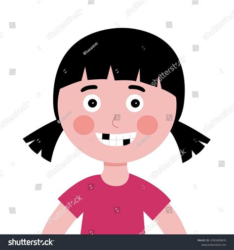 Girl Missing Teeth Flat Design On Stock Vector (Royalty Free) 2191629935 | Shutterstock