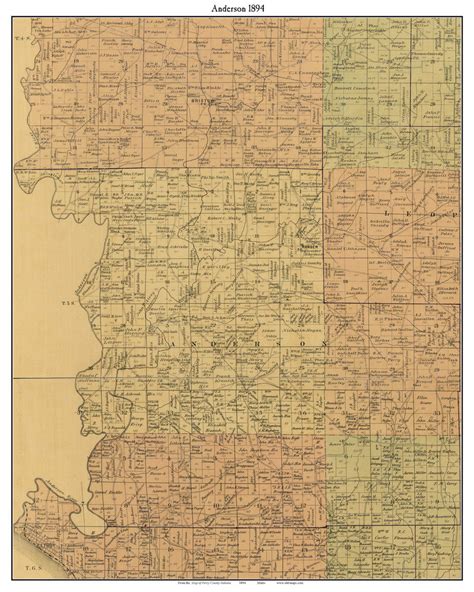 Anderson, Indiana 1894 Old Town Map Custom Print - Perry Co. - OLD MAPS