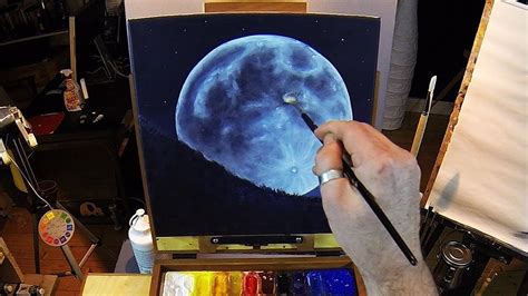 How To Paint A Full Moon - Acrylic Painting Lesson Preview | Painting ...