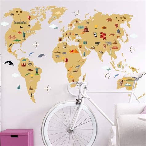 Wall sticker World Map - Travel the World | wall-art.com