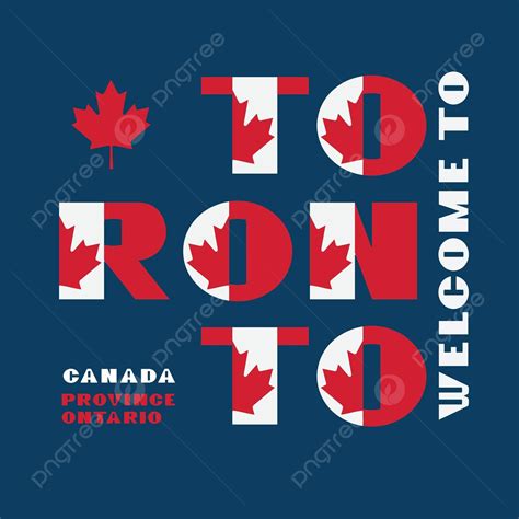 Welcome To Toronto Canada Flag Poster For Travel Company Vector ...