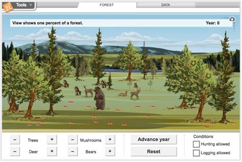 Computer model and simulation examples Interactive computer model examples for the natural ...