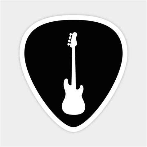 Black Guitar Pick Guitarist - Guitar - Magnet | TeePublic