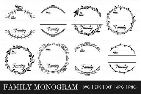 10+ Family Monogram SVG Free - Download Free SVG Cut Files and Designs | Picartsvg.com | Picture ...