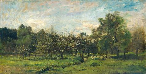 Orchard Landscape Painting | Charles Francois Daubigny Oil Paintings