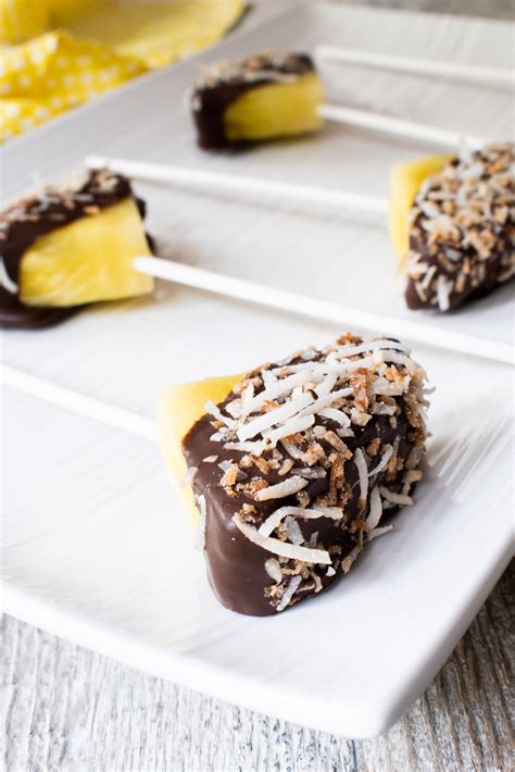 Chocolate Covered Pineapple | For the Love of Cooking