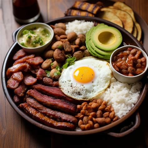 Bandeja Paisa: Hearty Colombian Platter with Diverse Ingredients Stock Illustration ...