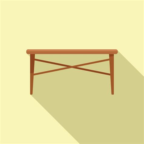 Table furniture icon flat vector. Wood desk 15157570 Vector Art at Vecteezy