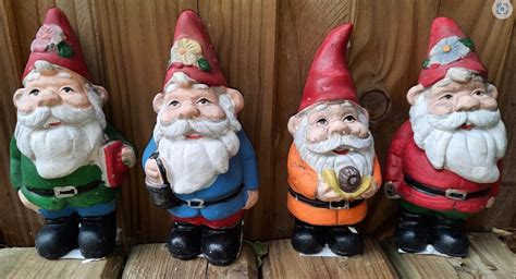 Garden Gnomes Ornaments Funny Prank Novelty set of 4 | KN Garden Direct