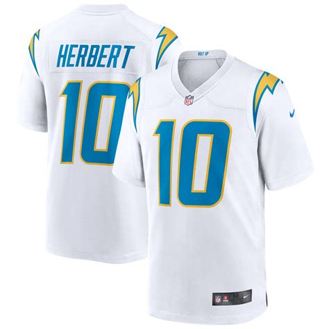 Men's Nike Justin Herbert White Los Angeles Chargers Game Jersey