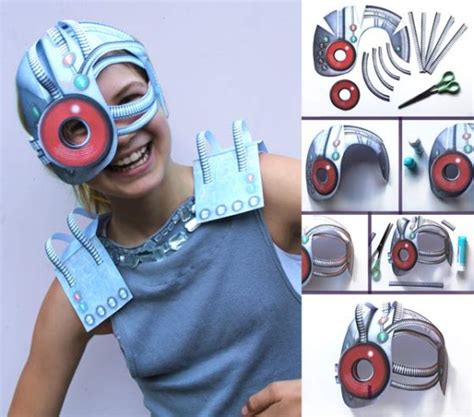 Cyborg Mask template: DIY party costume + fun classroom craft activities!