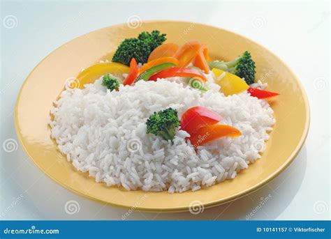 Boiled Rice With Vegetables Royalty Free Stock Photography - Image ...