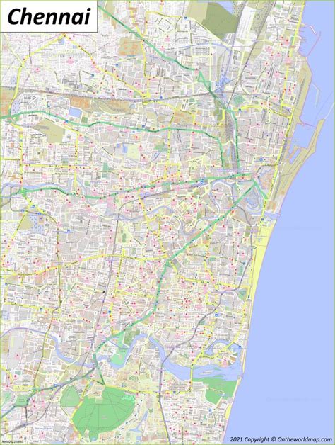 Chennai Map | India | Discover Chennai (Madras) with Detailed Maps