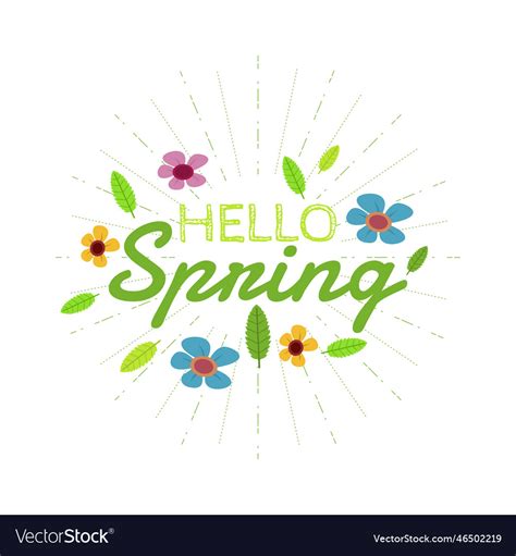 Spring logo design Royalty Free Vector Image - VectorStock