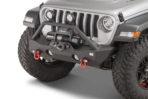 Fishbone Offroad FB22090 Mako Stubby Front Bumper for 18-20 Jeep Wrangler JL & Gladiator JT ...