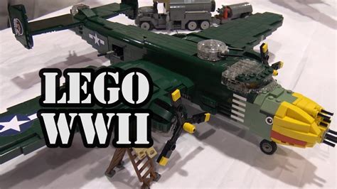 LEGO WWII B-25 Mitchell American Airplane | BrickFair Alabama 2017 - YouTube