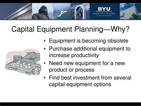 PPT - Capital Equipment Planning PowerPoint Presentation - ID:339945