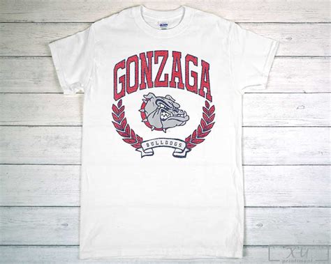 Gonzaga Bulldogs Victory Vintage Logo T-Shirt, Gonzaga Bulldogs ...