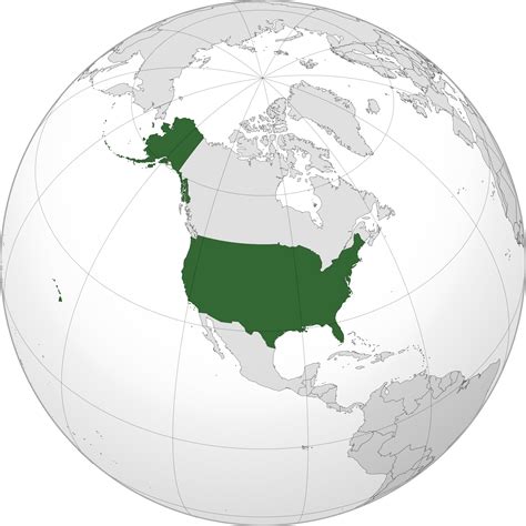 Location of the United States in the World Map