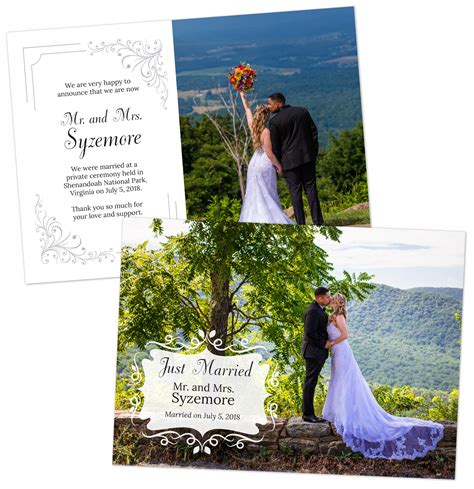 Elopement and Small Wedding Announcement Cards