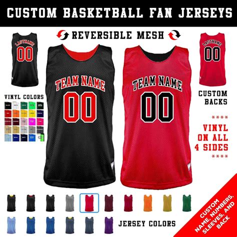 CUSTOM Basketball Jersey for Teams and Fans 2 Color Vinyl With ...