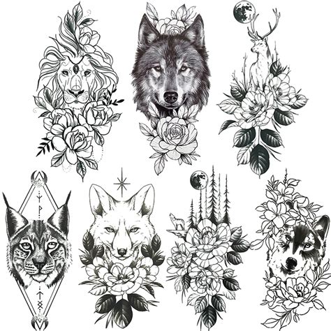 Fox Tattoos Black And White