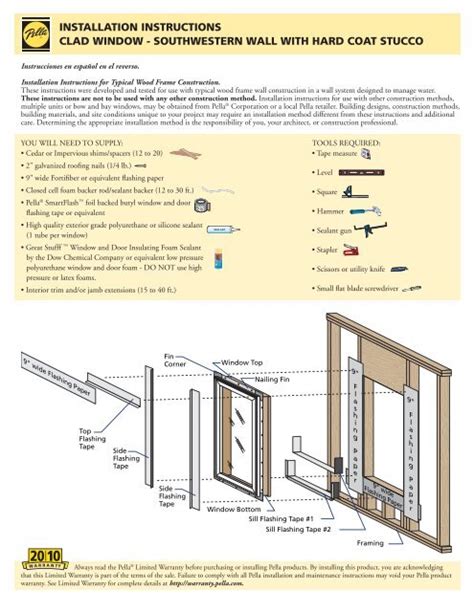 Pella Windows Installation PDF Framing (Construction), 56% OFF