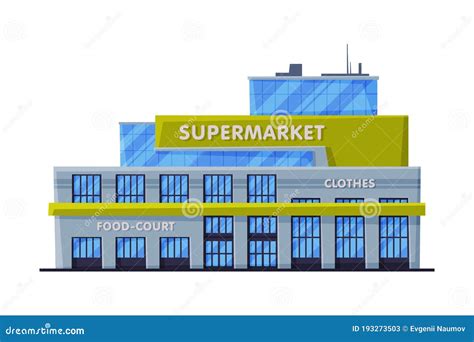 Supermarket Building, Shopping Center, Urban Architecture Design ...