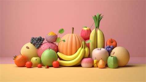 Premium AI Image | a collection of fruits and vegetables including a ...