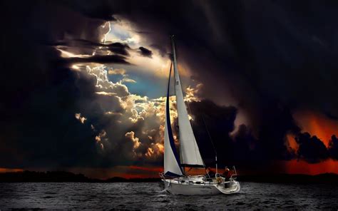 Sailboat In Storm | 2011 www.GdeFon.com | Boat, Sailing, Photos of the week