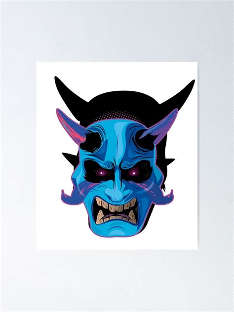 "Copia de oni mask, japanese ogre" Poster for Sale by Dirtdiver06 | Redbubble