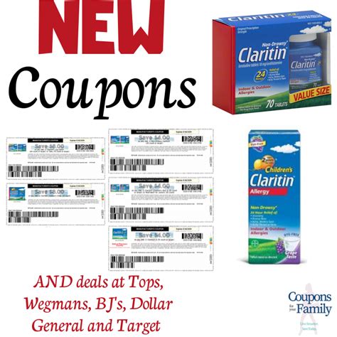 Print these high value Claritin Coupons + deals at Wegmans, Target, Tops, BJ's & more!