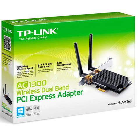 TP LINK Archer T6E AC1300 Dual Band PCI Express Adaptor