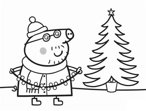 Peppa Pig Christmas Coloring Pages | Peppa pig coloring pages, Peppa ...