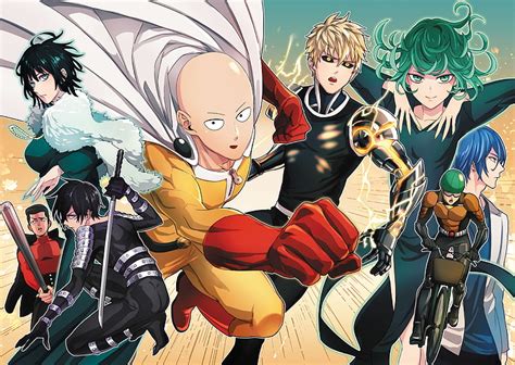 HD wallpaper: one punch man, saitama, tatsumaki, genos, mumen rider ...