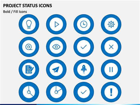 Project Status Icons for PowerPoint and Google Slides - PPT Slides