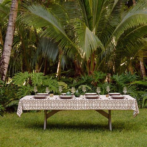 Brown Bamboo Tablecloth - Pomegranate Inc.