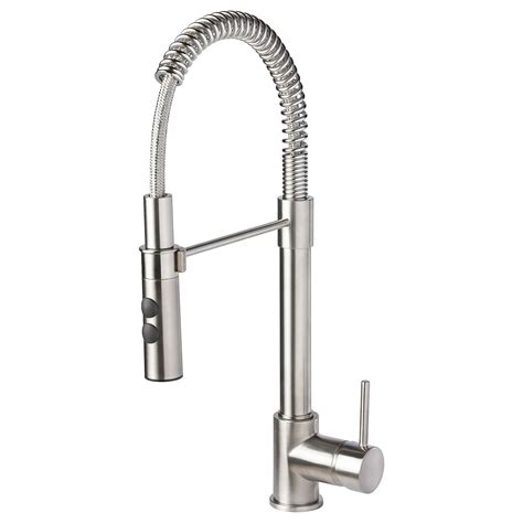 VIMMERN Kitchen faucet with handspray, stainless steel color - IKEA
