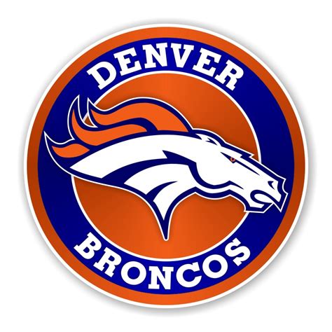 Denver Broncos Round Precision Cut Decal / Sticker