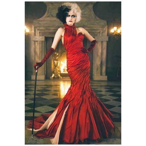 Cosplay Cruella De Vil Outfits Emma Stone Red Dress Ireland ...