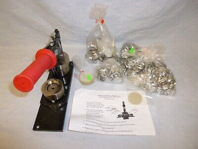 AMERICAN BUTTON MACHINE WITH MANY BLANKS FOR MAKING BUTTONS | eBay