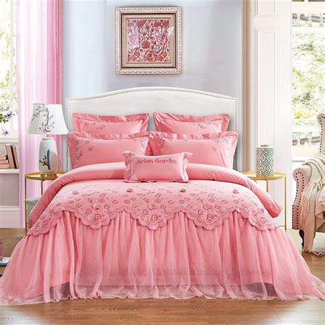 Soft Pink Elegant Bridal Glam Style Beautiful Full, Queen Size Bedding Sets - EnjoyBedding.com