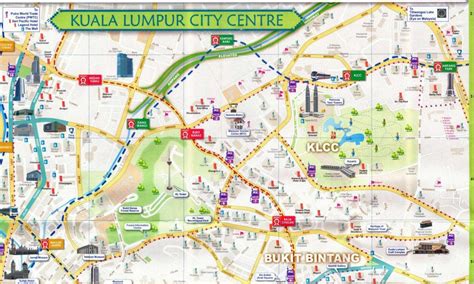 Kuala lumpur city centre map - Kl city walk map (Malaysia)