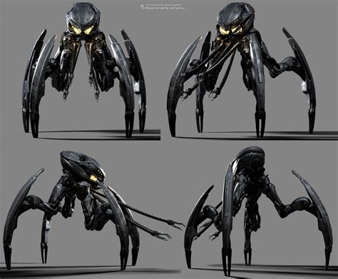 spider robot concept, Tsvetomir Georgiev in 2022 | Robot concept art, Robots concept, Robot art