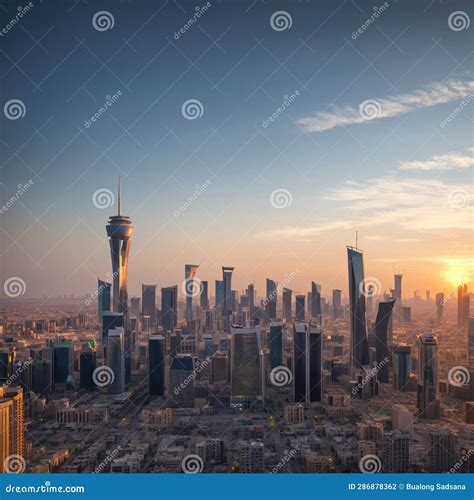 Riyadh Skyline at Sunset #8, Capital of Saudi Arabia Made with ...