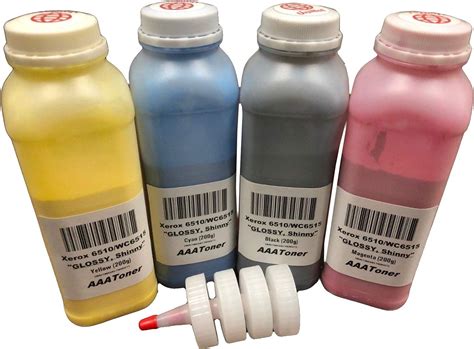 Amazon.com: AAA Toner Refill Kit for Xerox Phaser 6510, WC 6515 (NO Chip) (Glossy) (200g x 4 ...