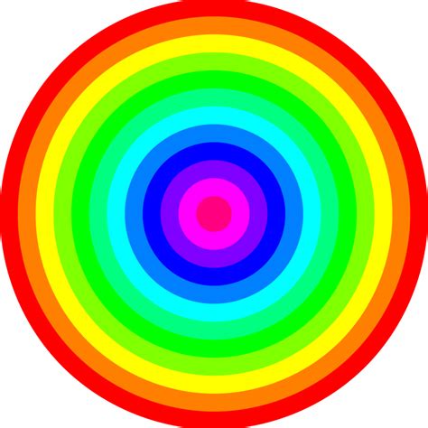 Public Domain Clip Art Image | 12 color rainbow circles | ID: 13921767027735 | PublicDomainFiles.com