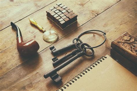 Detective concept. Private Detective tools — Stock Photo © tomert #100789160