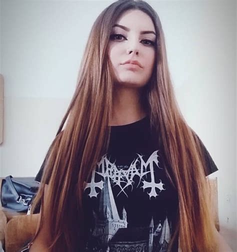 #blackmetalgirl black metal girl #trueblackmetalgirl Ladies Of Metal, Metal Girl, Dark Fashion ...